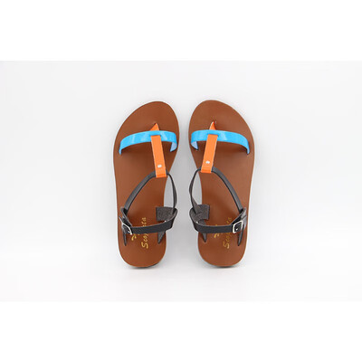 

Scoperta beach slippers HK12 pu metal buckle leather suede EVA TPR bottom 16596