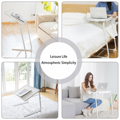 

Siaonvr Sofa Side Table Adjustable TV Snack Table Bed Table Folding Laptop Table