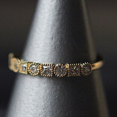 

Women Fashion Jewelry Gold Ring Engagement Wedding Ring Birthday Gift For Girlfriend