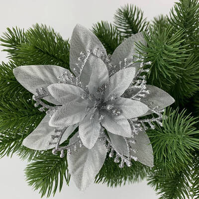 

Christmas Artificial Flowers Christmas Tree Ornaments Xmas Flowers Christmas Tree Decoration Flower