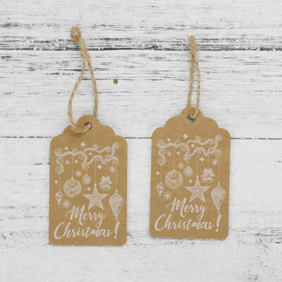 

Tailored Merry Christmas Craft Paper Gift Tags Label Hanging Cards Xmas Printing 50PCS