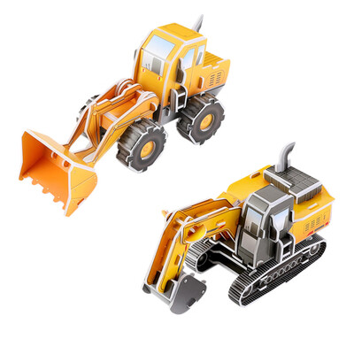 

Gotoamei 3D Paper Board Puzzle Early Learning Vehicle Assemble Kids Gift