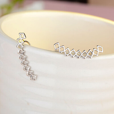 

Fashion Ear Cuff Geometric Earrings for Women Ear Climbers Ear Crawler Stud Earrings Free Shipping