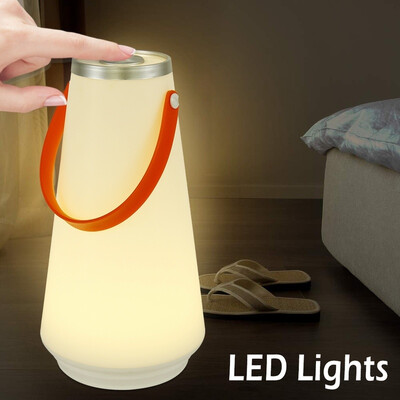 

Wireless Portable Lantern Dimmable Night Light Rechargeable Lamp Touch Sensor Control Outdoor Camping with Micro USB Charger
