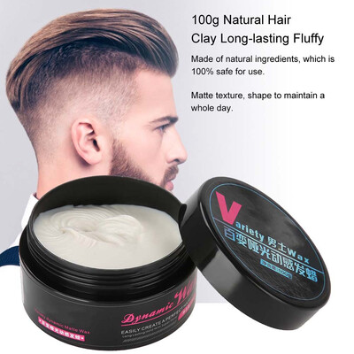 

Greensen 100g Natural Hair Clay Long-lasting Fluffy Hair Mud For Hair Styling Hair Cream Hair Pomade