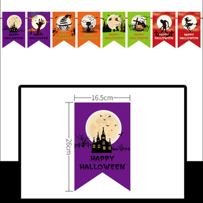 

〖Follure〗Pull Flower Theme Long Hanging Bunting Banner for Halloween best