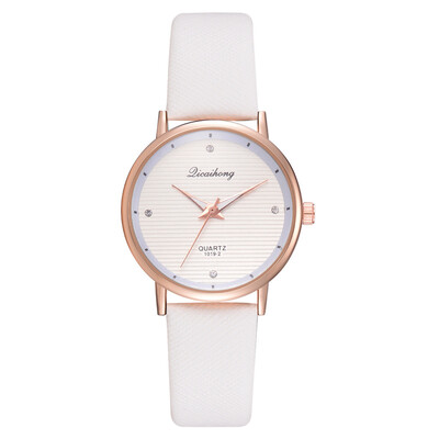 

Simple pure Minimalist Leather Strap Ladies Dress Clock Womens Quartz Watches Female Wrist Bracelets relogio feminino &Ff