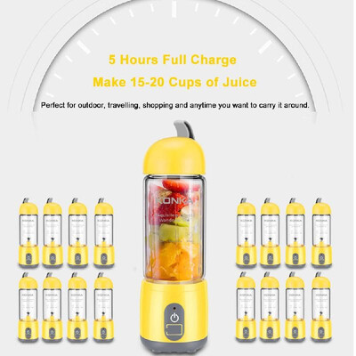 

KONKA KJ-60U02 Personal Blender USB Mixer 420ml Electric Juicer with Portable Bottle 6 Blades for Juice Shakes Baby Food Smoothie