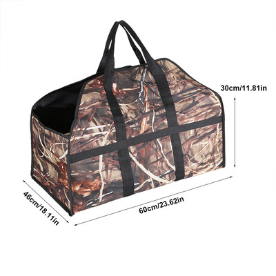 

Greensen Large Capacity Oxford Fabric Firewood Wood Bag Outdoor Camping Log Carrier Camouflage Color