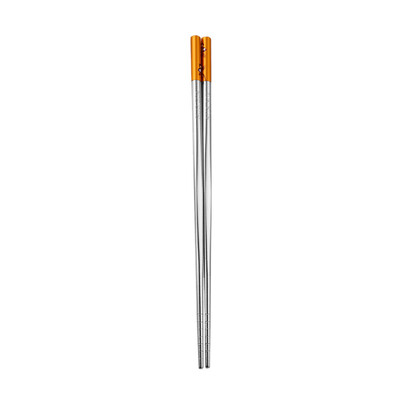 

JPGIF 1 Pair Length White Flower Pattern Stainless Steel Chopsticks Pair New BK
