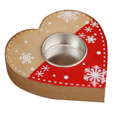 

Wooden Painted Candle Holder Christmas Ornaments Tealight Candle Holder Ornaments Candlestick Decorations