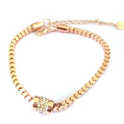 

Rose Gold Plated Simple Zircon Bangle Bracelet Fashion Gift Simple Shape