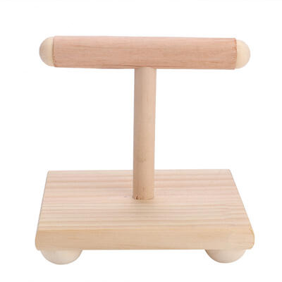 

Greensen Wooden Birds Parrot Toy T Perch Stand Cage Play Toys for Budgie Cockatiels