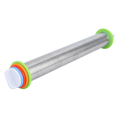 

Greensen Stainless Steel Adjustable Thickness Rolling Pin Flour Stick With Scale for KitchenBakery