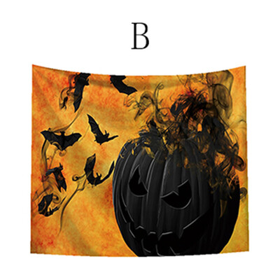 

Toponeto Castle Skull Ghosts Pumpkin Head Halloween Theme Tapestry