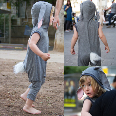 

Toddler Kids Baby Girl Boy Sleeveless Bunny Rabbit Ear Romper Jumpsuit Clothes