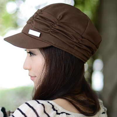

New Korean version flat-top hat 100 folded berets sunshade female hat fashion painter hat duck tongue hat wholesale