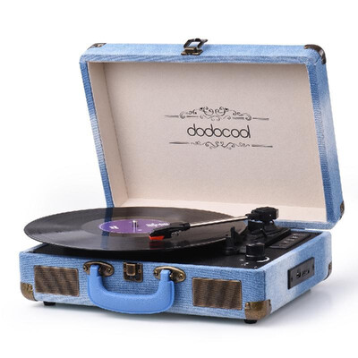 

dodocool 3 Speed Wireless Stereo Record Player with Built in Speaker USB Input 35mm Aux In RCA Line out