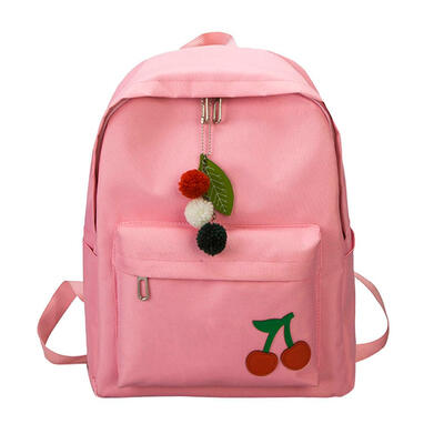 

Cute Cherry Women Girls Canvas Backpacks Travel Casual Shoulder School Bags
