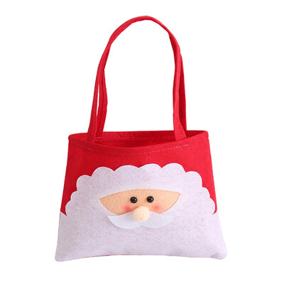 

Toponeto Merry Christmas Gift Bag Santa Snowman Storage Bag Non-woven Candy Tote