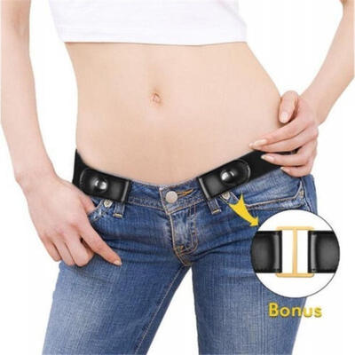 

Buckle free Elastic Unisex Comfortable Invisible Belt for Jeans No Bulge Hassle