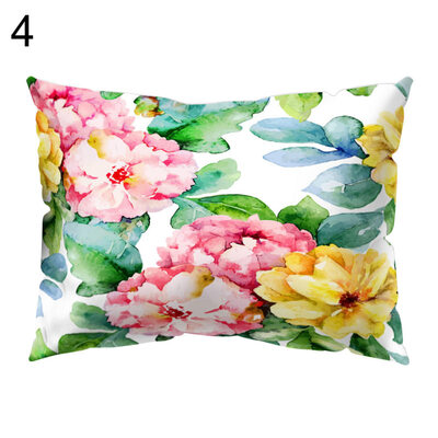 

Modern Flower Print Pillow Case Sofa Waist Throw Cushion Cover Home Decoration