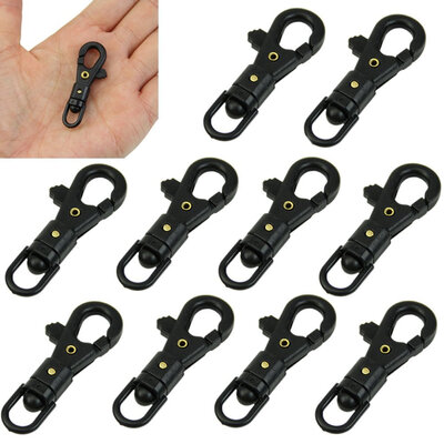 

UpperX 10PCS Survival Outdoor Mini Rotatable Hang Buckle Quickdraw Key Chain EDC Tool