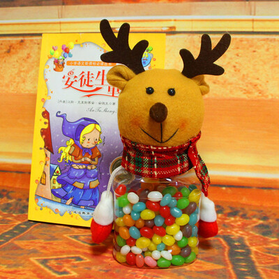 

Tailored Santa Claus Snowman Elk Christmas Candy Packaging PET Christmas Candy Jar