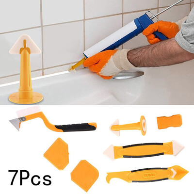

Silicone Removal Scraper 7 Pieces Caulking Tool Kit Sealant Grout Finishing Tool