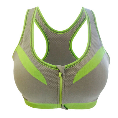 

Toponeto Women Seamless Sports Bra Zippers Quakeproof Yoga Bras Gather together Underwear