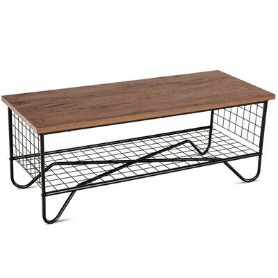 

Coffee Accent Cocktail Sofa Side Table Solid Metal Frame