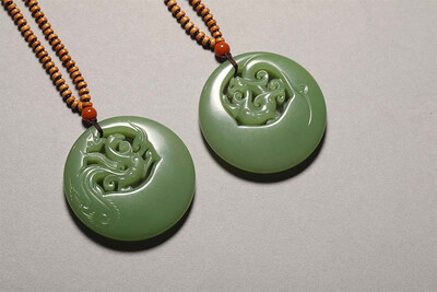 

WANYANSHAOHUA Russian Hetian Biyu pendant decoration jewelry 18339-8066