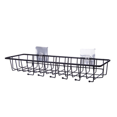 

Self-Adhesion Kitchen Bathroom Iron Wire Basket Bin Storage Rack Mesh Organizer