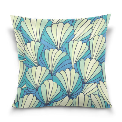 

ALAZA Throw Pillow Cover 16 X 16 inch Cushion Cover with Shell Printed Pillowcase
