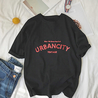 

Couple Round Neck Letter Print Short Sleeve T-Shirt