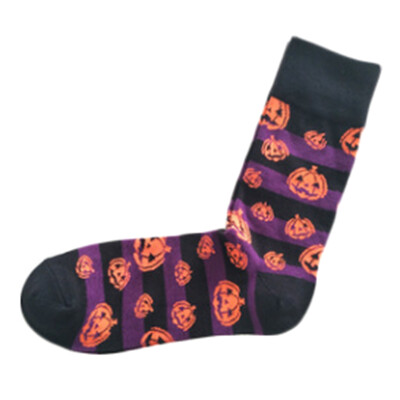 

Mens Halloween Pumpkins Bats Novelty Fun Crew Length Casual Dress Socks 2-Pack