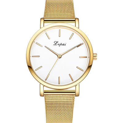 

Relogio Feminino Women Mnimalist Watches Luxury Mesh Band Stainless Steel Analog Quartz Wristwatch Woman Lady Rose Gold Watch