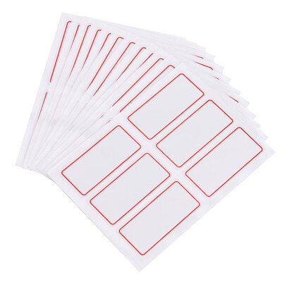 

Siaonvr 12 Sheets White Price Stickers Self Adhesive Labels Blank Name Number Tags Hot