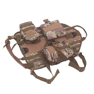 

Dog Outdoor Vest Pitbull Training Equipment Coat Dogs Bag Multi-function Clothes CP camouflage