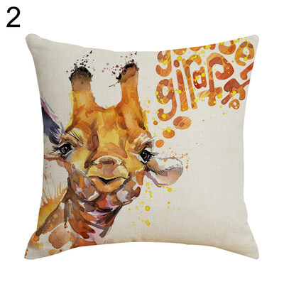 

Deer Giraffe Hedgehog Lion Pillow Case Cushion Cover Sofa Bed Car Cafe Decor