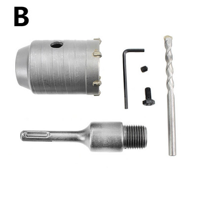 

〖Follure〗Hole Opener Bit Drill Round Handle Wood Woodworking Post Hole Opener Set