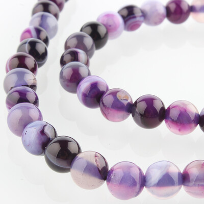 

Natural Gemstone Agate Round Bead Strands Dyed BlueViolet 6mm Hole 1mm about 63pcsstrand 1535"