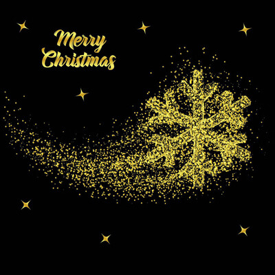 

〖Follure〗2019 Merry Christmas Gold Household Wall Sticker Mural Decor Decal Removable