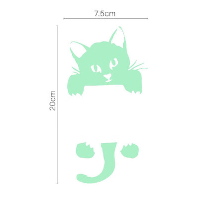 

Luminous Switch Stickers Glow in The Dark Cute Creative Kitten Cat Luminous Noctilucent Glow Switch Wall Sticker