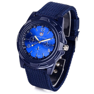

Fashionable Stylish Army Military Sport Watch Wristwatch for Men with Knitted Weave Strap Band