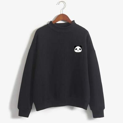 

Starmoon Women O-Neck Solid Color Panda Pattern Long Sleeve Plus Velvet Sweatshirt