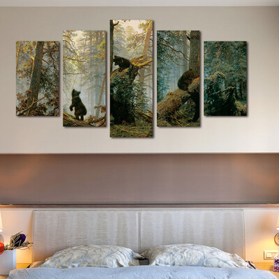 

〖Follure〗5Pcs Modern Canvas Print Painting Nature Picture Wall Art Home Decor No Frame
