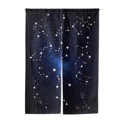 

85120cm Starry Sky Cotton And Linen Curtains Curtain Entrance Half Curtain Decoration