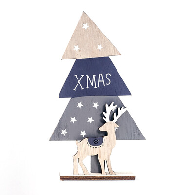 

Christmas Decoration Home Decor Desktop Tree Wooden Ornaments Christmas Gifts