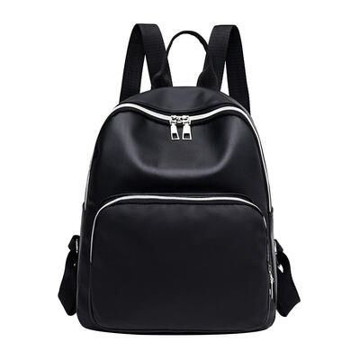 

Women Nylon Backpack Preppy Style Black Girl School Bag Travel Casual Bags